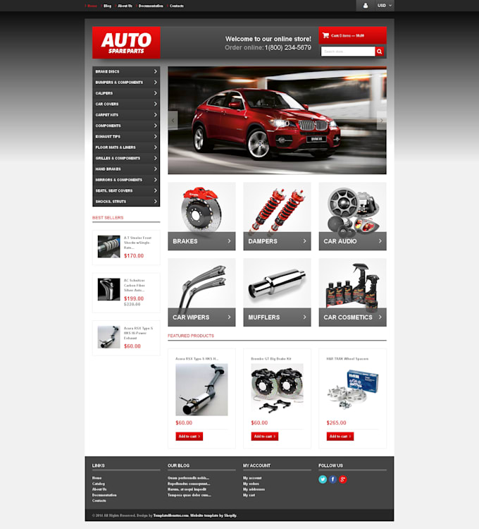 Gig Preview - Build profitable auto part shopify store, auto part website, auto part leads