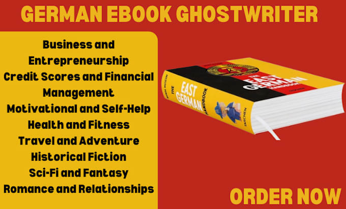 Gig Preview - Write quality german ebook, fiction, non fiction german book ghostwriter