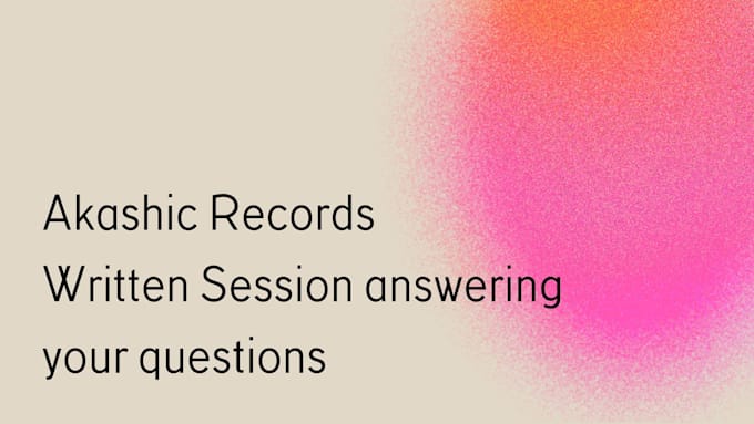 Gig Preview - Written akashic records session via text