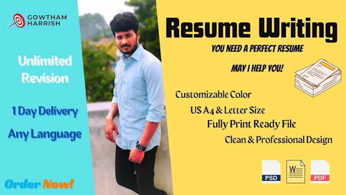 Gig Preview - Professional resume writing service stand out and get hired