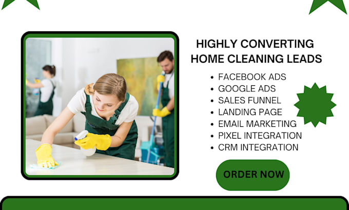 Gig Preview - Generate home cleaning leads home cleaning services leads