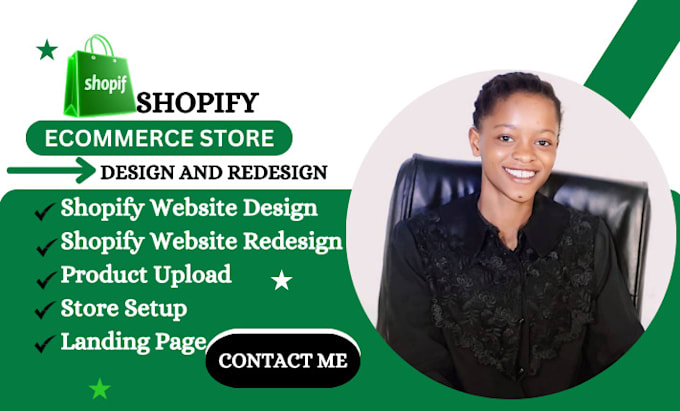 Gig Preview - Shopify website redesign shopify clothing store shopify website design shopify