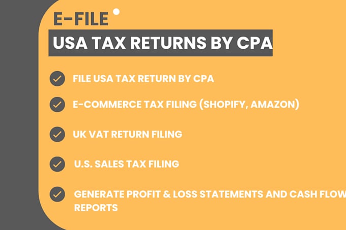 Gig Preview - Minimize, prepare, and e file US tax returns, bookkeeping, and state filing tax