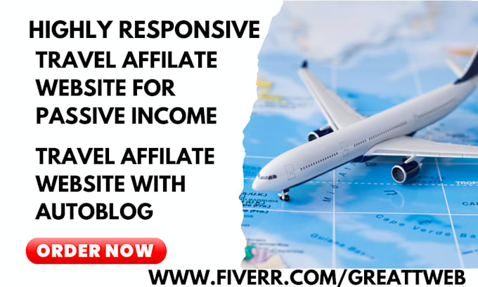 Gig Preview - Build automated travel affiliate website travel booking website with autoblog