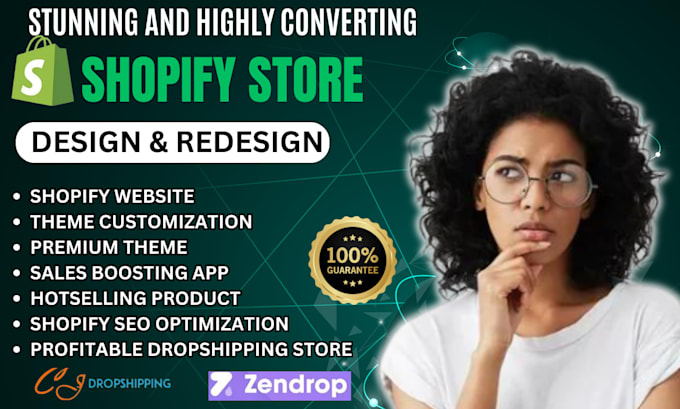 Gig Preview - Design shopify website, redesign shopify store design, redesign shopify website