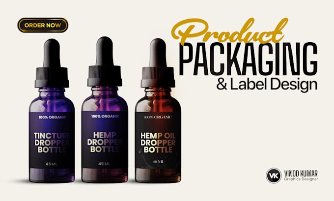 Gig Preview - Professional cbd tincture labels, eye catching custom designs