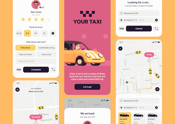 Gig Preview - Design and develop taxi booking app, airplane taxi, corporate taxi booking app