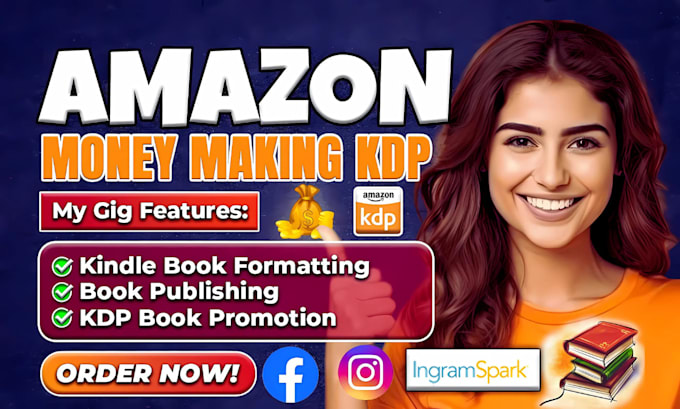 Gig Preview - Do amazon kdp book publishing, book formatting for amazon, kdp book promotion