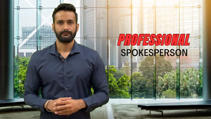 Gig Preview - Create spokesperson video with office background