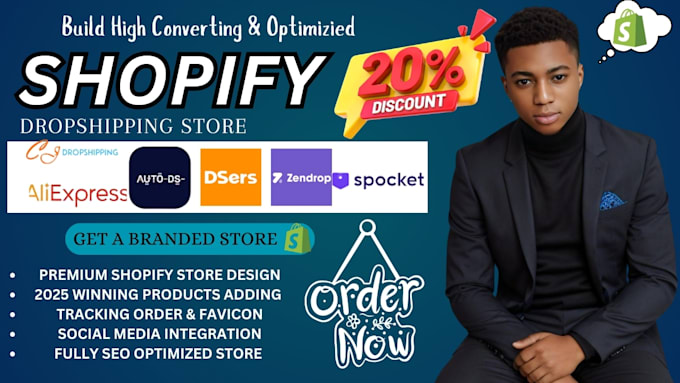 Bestseller - build shopify dropshipping store, shopify store design, shopify website design