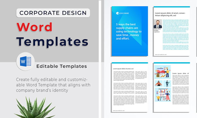 Gig Preview - Corporate design your microsoft word templates