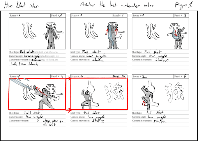 Gig Preview - Make a storyboard for you