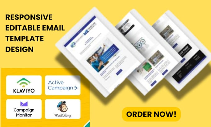 Gig Preview - Design mailchimp omnisend ghl email template newsletter for real estate or brand