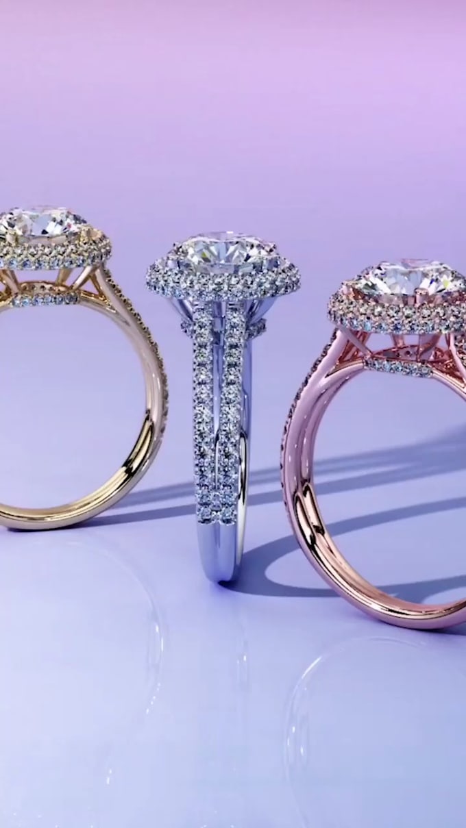 Gig Preview - Do 360 3d jewelry animation,3d jewellery modeling,3d cad jewelry design,ring ads