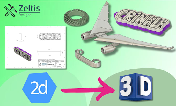 Gig Preview - Transform simplicity into innovation 3d cad from sketch or 2d plans