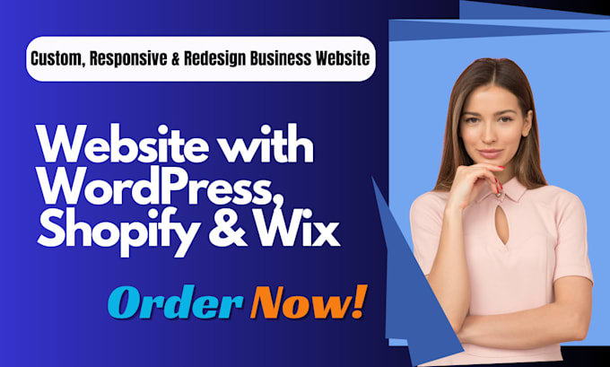 Gig Preview - Rebuild wordpress, custom shopify and wix studio luxury website