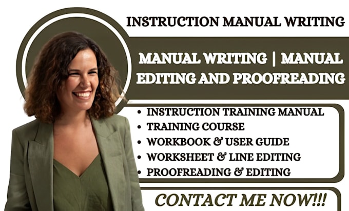 Gig Preview - Create, edit, instruction training manual, booklet, workbook, proofreading, ppt