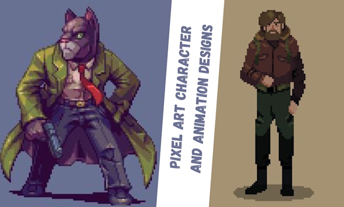 Gig Preview - Do custom pixel art characters, retro sprites and animations