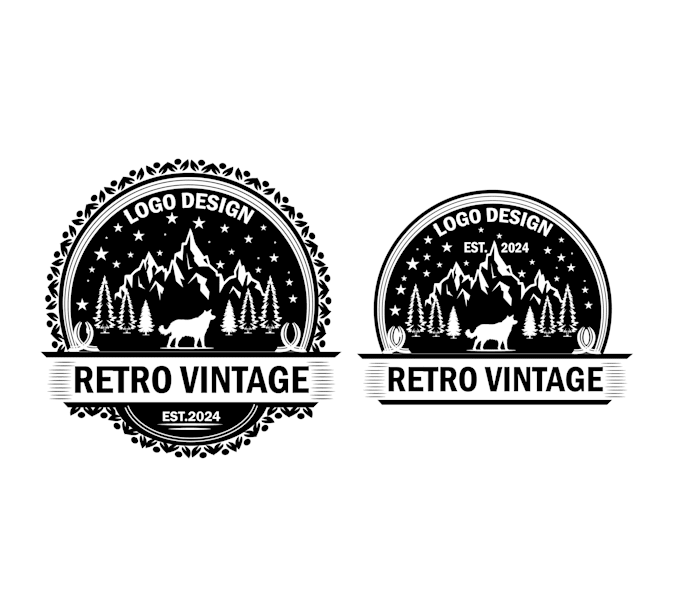 Gig Preview - Do design retro badge, outdoor, emblem and vintage logo design