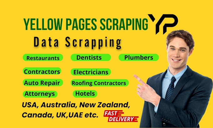 Gig Preview - Scrape yellow pages to get email leads