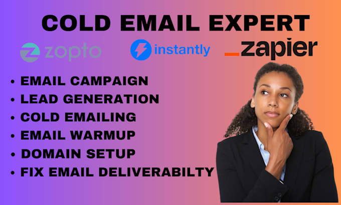 Gig Preview - Setup instantly ai zopto zapier expandi io for a cold email outreach