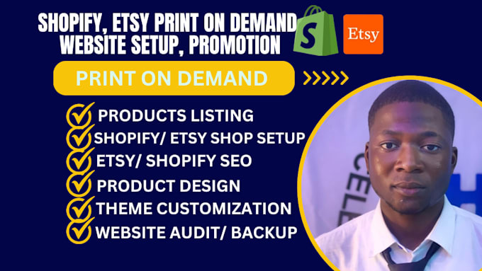 Gig Preview - Create premium shopify, etsy print on demand store with printify, gelato