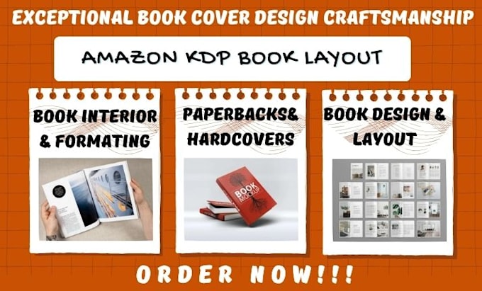 Bestseller - create amazon kdp layout design look inside features cover dimension paperback