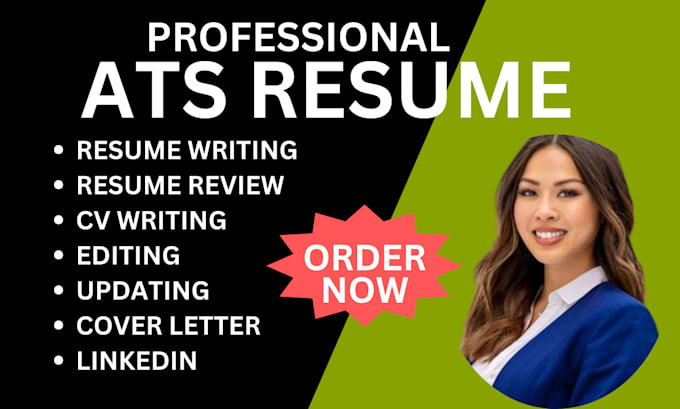 Gig Preview - Do professional ats resume writing CV, writing,cover letter and linkedin