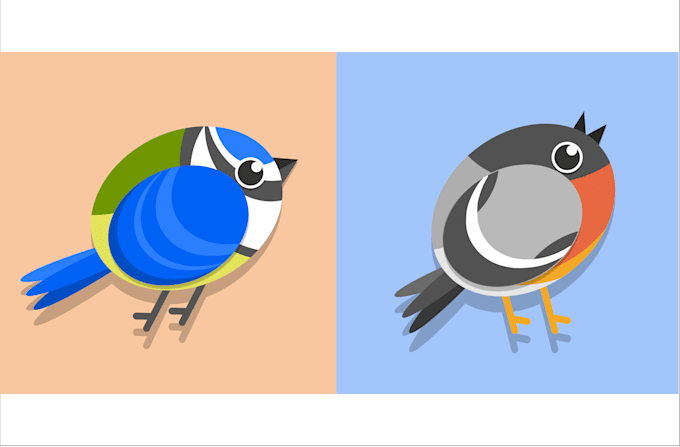 Gig Preview - Create flat bird illustration