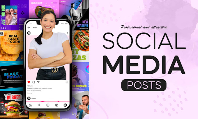 Gig Preview - Attractive and professional social media posts