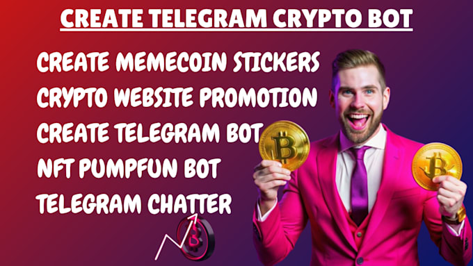 Gig Preview - Create telegram crypto website, moderate discord chatter memecoin pumpfun bot