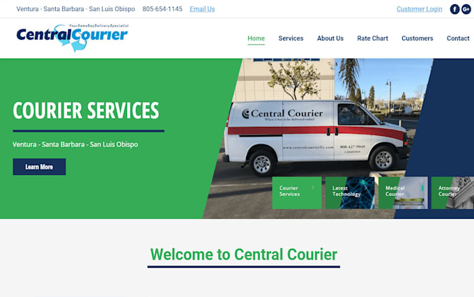 Gig Preview - Design eye catching courier website, transportation courier website on wordpress