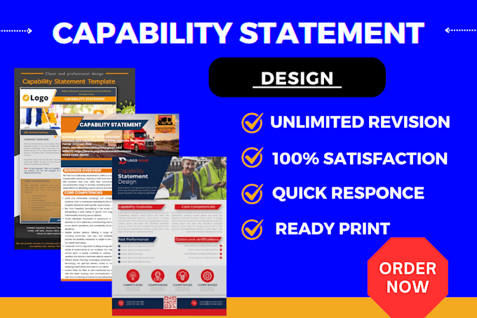 Gig Preview - Design business capability statement, government contract, capability statement