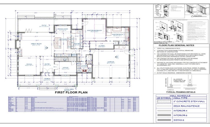 Gig Preview - Draw architectural blueprints, 2d floor plans in autocad for your city permit