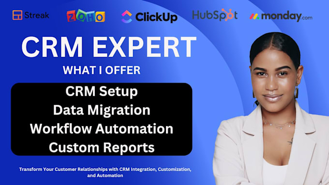 Gig Preview - Setup zoho hubspot monday clickup streak crm