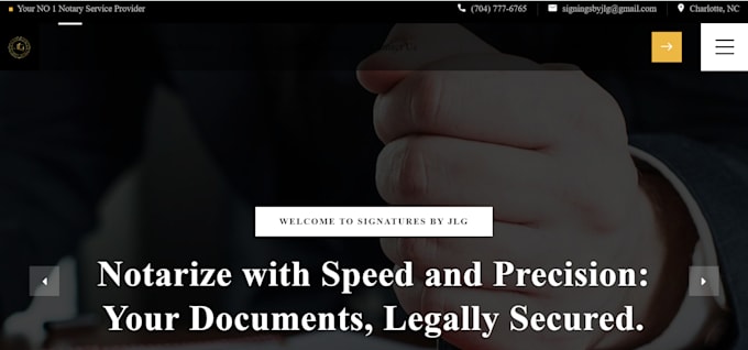 Gig Preview - Build aesthetic notary website, notary landing page, design free notary logo