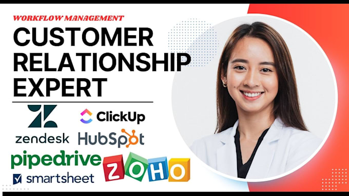 Gig Preview - Do clickup hubspot CRM smartsheet zendesk zoho CRM pipedrive workflow management