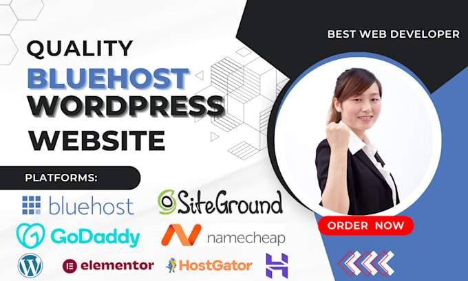 Bestseller - build wordpress website on bluehost, namecheap, godaddy, hostinger, siteground