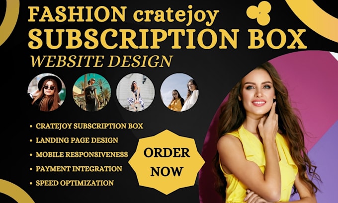 Gig Preview - Design cratejoy subscription box fashion clothes beauty cosmetics makeup website