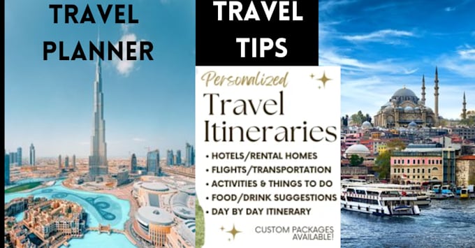 Gig Preview - Plan a researched travel itinerary for your vacation or trip