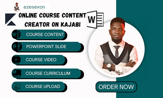 Gig Preview - Create online course content, elearning course, course creation, on kajabi