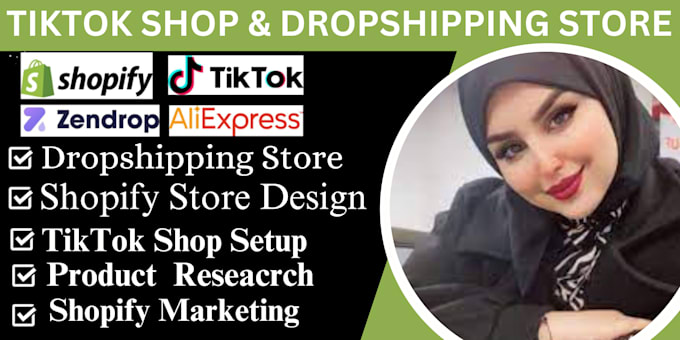 Gig Preview - Create professional tiktok, facebook, instagram shops for shopify dropshipping