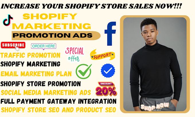 Gig Preview - Boost shopify sales ecommerce marketing promotion shopify management SEO