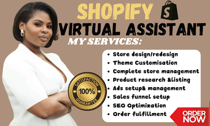 Gig Preview - Shopify 7figures virtual assistant, dropshipping for complete store management