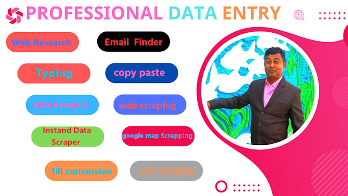 Gig Preview - Do professional data entry , web research in low price