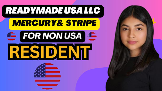 Gig Preview - Create readymade USA llc mercury b a n k stripe shopify for non US residents