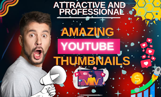 Gig Preview - Design attractive and professional youtube thumbnails