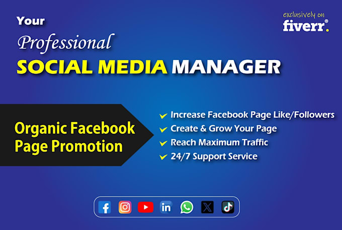 Bestseller - be your social media manager and promote your facebook page organically