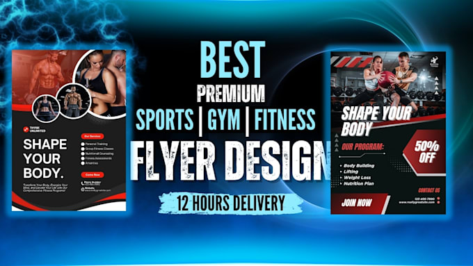 Gig Preview - Create eye catching fitness and gym flyer posters