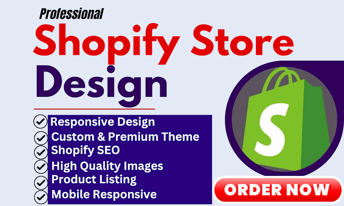 Gig Preview - Design redesign shopify store dropshipping ecommerce store shopify website